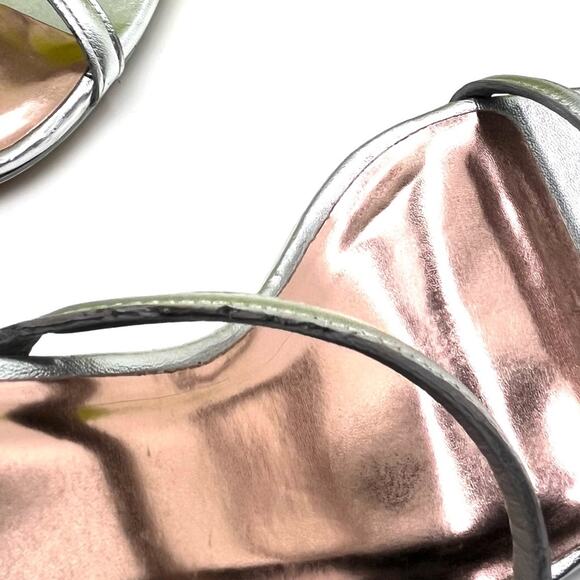 Ted Baker Triam Silver Double Strap High-Heel Sandals - Picture 7 of 10